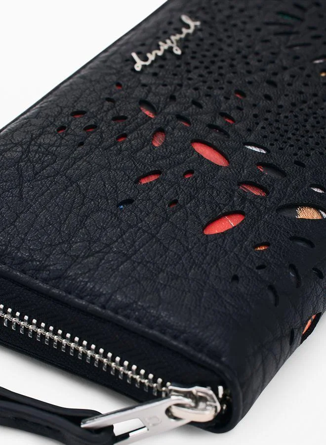 Desigual Black Perforated Butterfly Purse for Women | Best Price UAE