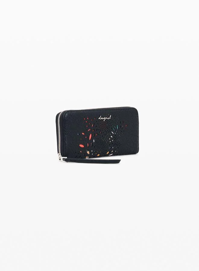 Desigual Black Perforated Butterfly Purse for Women | Best Price UAE
