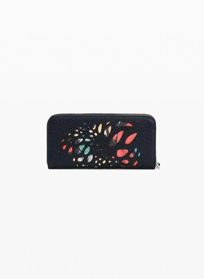 Desigual Black Perforated Butterfly Purse for Women | Best Price UAE
