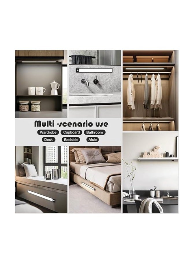 عام أضواء أدراج المطبخ 2 قطعة، أضواء خزانات متحركة بالحساس الحركة LED، مصباح ليلي مشحون بالبطارية بثلاثة مستويات للتباين للمطبخ، الخزانات، الخزائن، الأدراج، غرفة نوم، الممرات. - Image 5