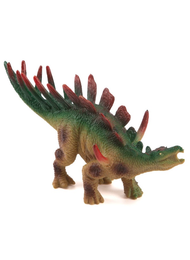 Generic - 6-inch Soft Rubber Dinosaur Toy Model Tyrannosaurus Rex Wrist Dragon Nail Dragon Triceratops Children's Little Boy Toy-颜色:7寸实心恐龙6只装 - Image 1