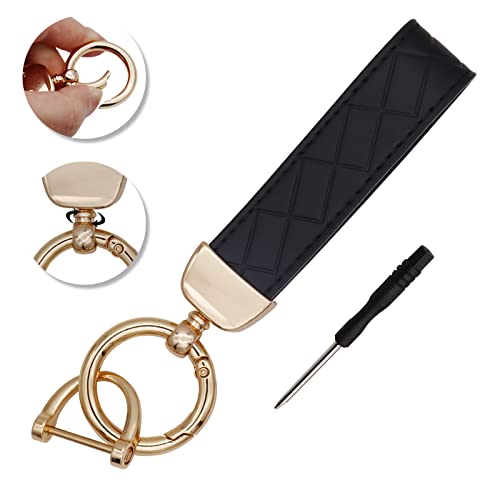 SUNCARACCL for Honda Key fob Cover with Leather Keychain, Soft TPU Full Protection Key Fob Case for Honda Accord Civic CRV Pilot Odyssey Passport Smart Remote Key (Black) - Image 3