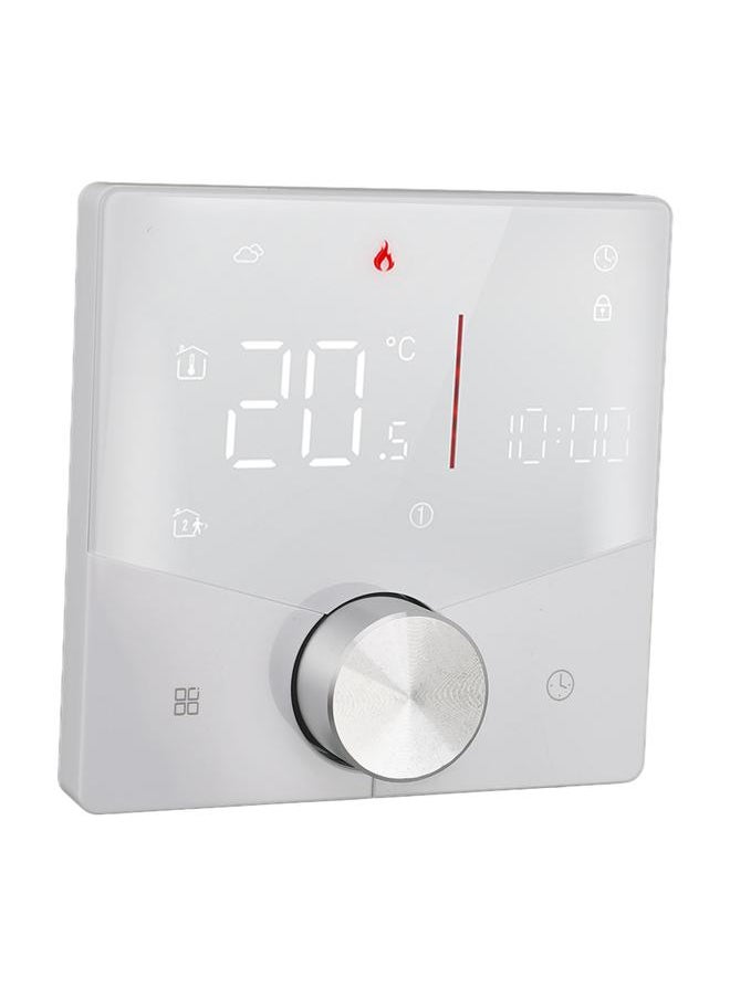 Smart Digital Thermostat 5A AC 95‑240V IP20 White Adjustable Backlight for Tuya APP WiFi Thermostat for Water Heating