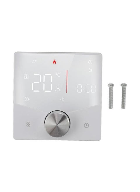 Smart Digital Thermostat 5A AC 95‑240V IP20 White Adjustable Backlight for Tuya APP WiFi Thermostat for Water Heating