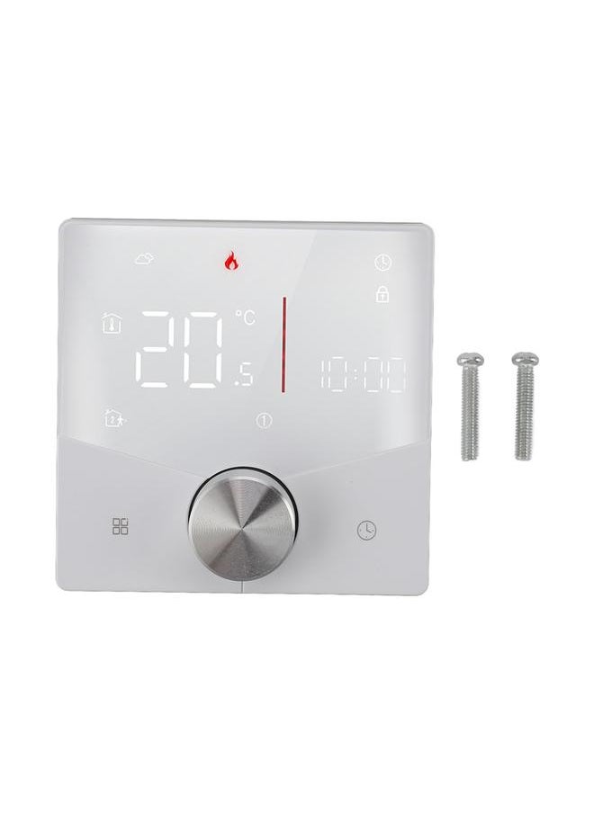 Smart Digital Thermostat 5A AC 95‑240V IP20 White Adjustable Backlight for Tuya APP WiFi Thermostat for Water Heating