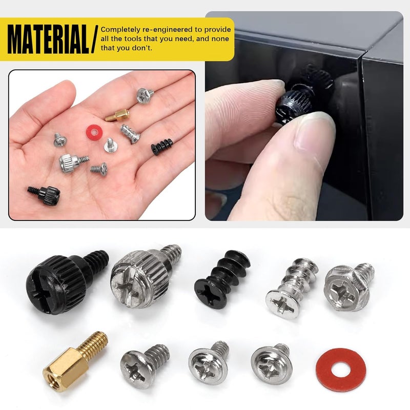 Mardatt 293Pcs Computer Screws Kit - Motherboard Standoffs for Universal PC, Laptop, HDD, SSD, Hard Drive, Case, Fan, CD-ROM - Image 5