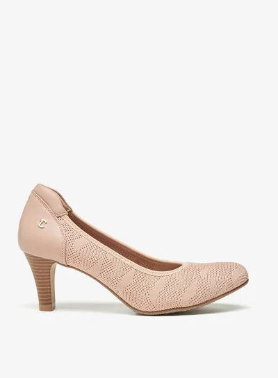 Le Confort Women's Textured Slip-On Pumps with Cone Heels