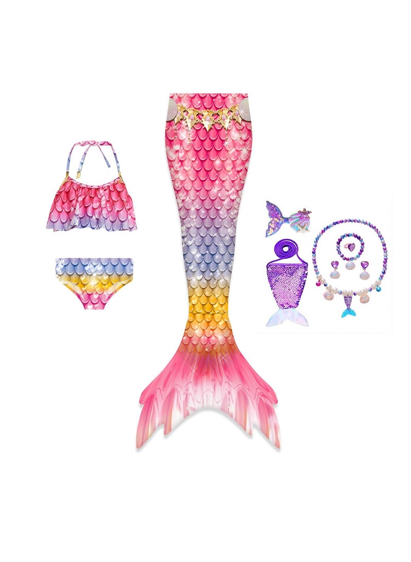 10-Piece Mermaid Tail Swimming Costume Set - Image 1