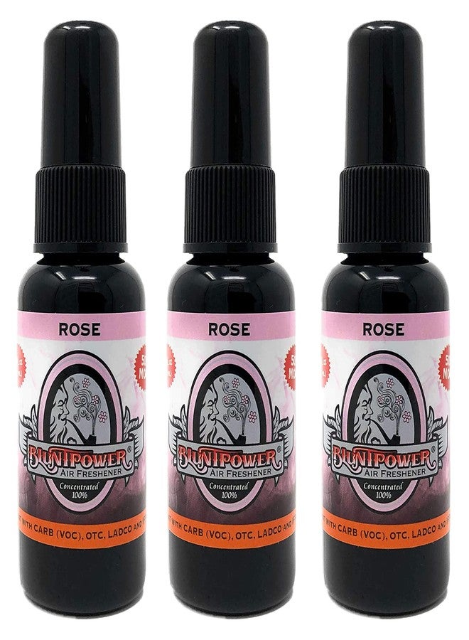 BluntPower 1.5oz High Concentrated Air Freshener, 3 Packs (Rose