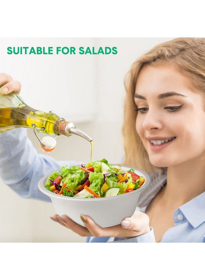 Potchen 300 Pack Paper Bowls Quality White Disposable Bowls Small Sugar Cane Fibers Party Bowls for Ice Cream Fruits Salad Soup Hot or Cold Use Catering Picnics Camping and Restaurant Supplies (12 oz) - Image 4