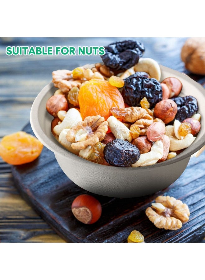 Potchen 300 Pack Paper Bowls Quality White Disposable Bowls Small Sugar Cane Fibers Party Bowls for Ice Cream Fruits Salad Soup Hot or Cold Use Catering Picnics Camping and Restaurant Supplies (12 oz) - Image 5