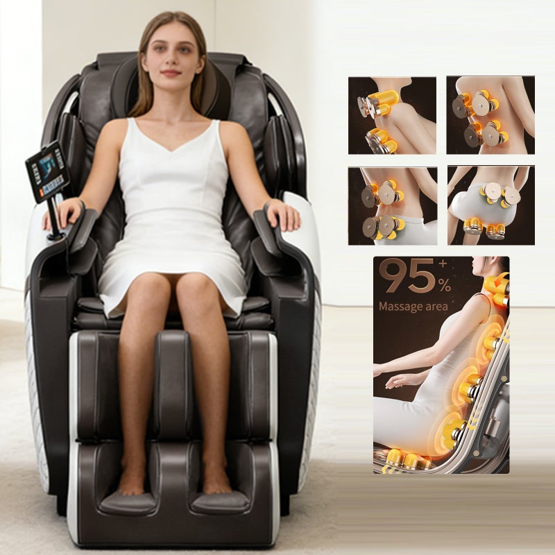ETG Luxury Full Body Massage Chair with Zero Gravity Recline, AI Voice Control, Bluetooth Music, Airbag Compression, Heated Therapy & 8-Point Target Massage – Large Screen Controller, U-Shaped Headrest - Image 5