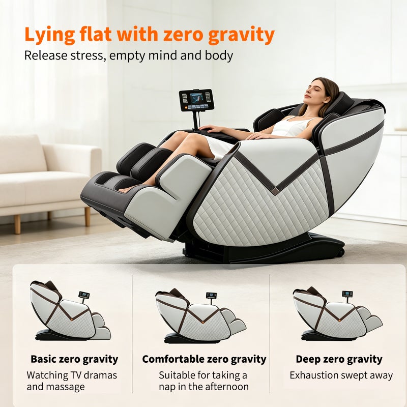 ETG Luxury Full Body Massage Chair with Zero Gravity Recline, AI Voice Control, Bluetooth Music, Airbag Compression, Heated Therapy & 8-Point Target Massage – Large Screen Controller, U-Shaped Headrest - Image 4