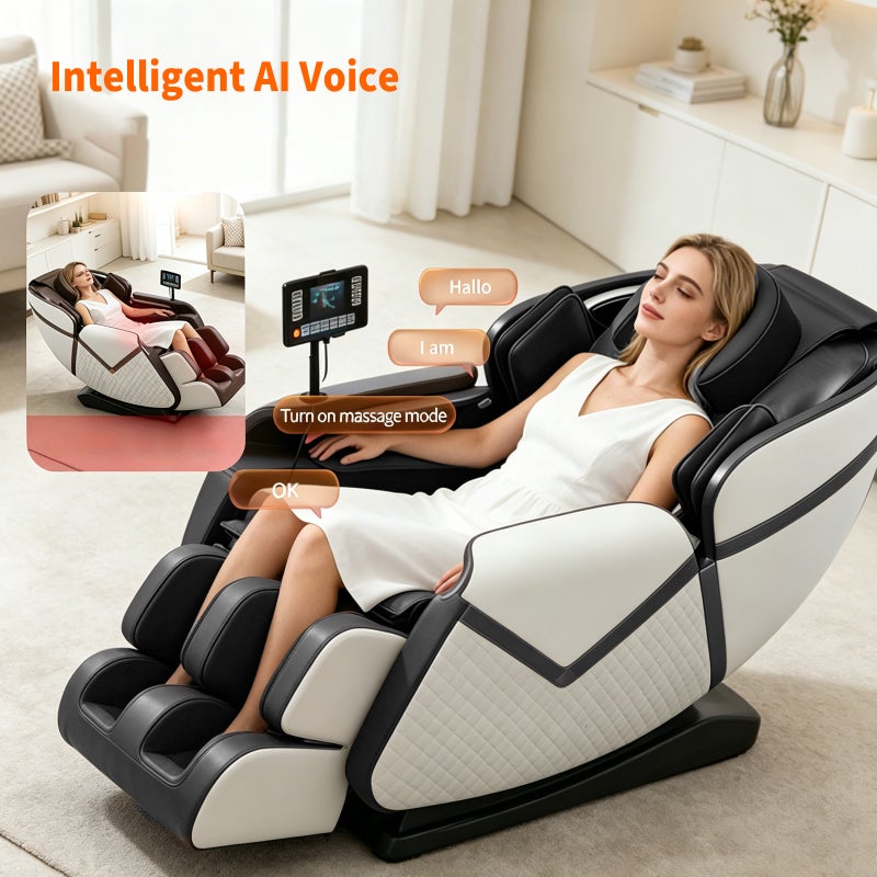 ETG Luxury Full Body Massage Chair with Zero Gravity Recline, AI Voice Control, Bluetooth Music, Airbag Compression, Heated Therapy & 8-Point Target Massage – Large Screen Controller, U-Shaped Headrest - Image 3