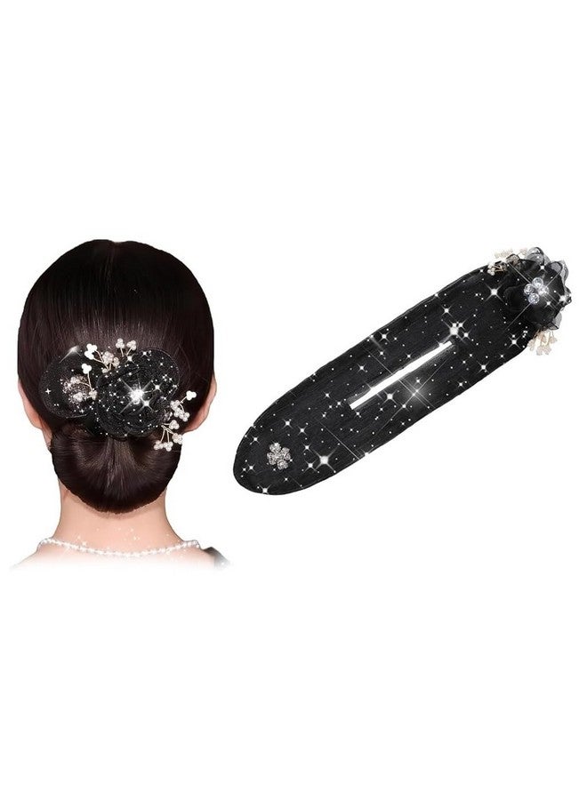 PALAY® Hair Bun Accessories for Women and Girls Floral Pearl Magic Hair Bun Maker for Long Thick Hair Flawless French Bun Hair Clips Elegant Bun Maker Headpiece Birthday Gift for Women, Girls - Image 1