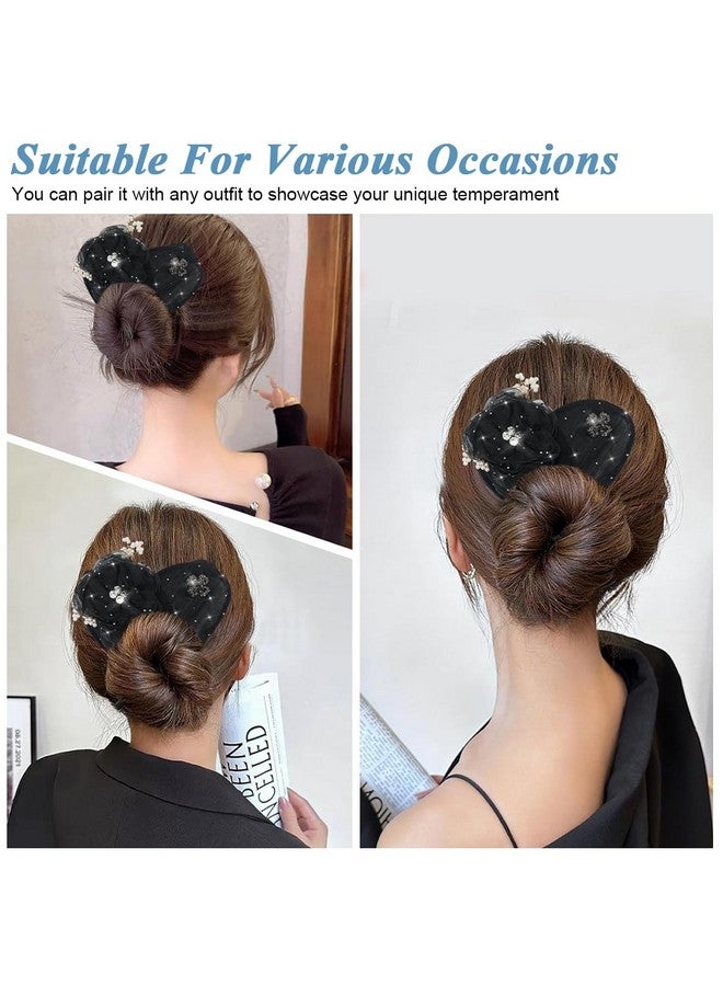 PALAY® Hair Bun Accessories for Women and Girls Floral Pearl Magic Hair Bun Maker for Long Thick Hair Flawless French Bun Hair Clips Elegant Bun Maker Headpiece Birthday Gift for Women, Girls - Image 5