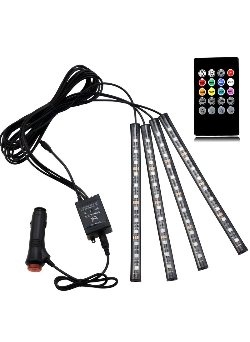 إسكدنيا أضواء LED زينة للسيارة مع شحن USB – إضاءة متعددة الألوان للداخل والخارج، مقاومة للماء مع تحكم عن بعد - Image 1