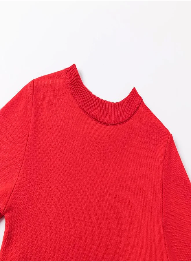 babyqlo Christmas Tree Festive Sweater - Red