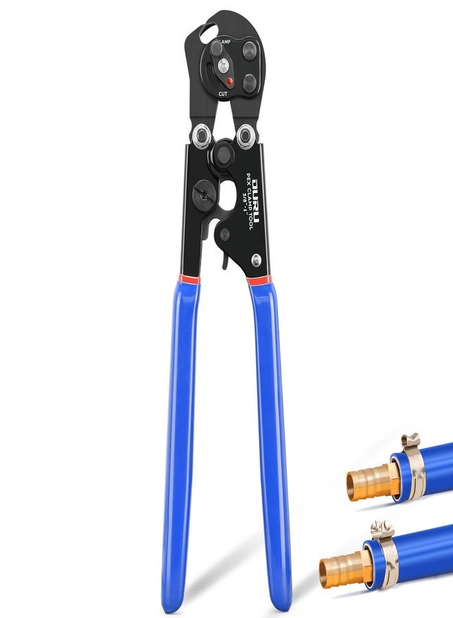 OURU 2 IN 1 Pex Crimping Tool Pliers Cinch and Remove Combo Function Professional Pex Crimper Long Handle Pex Pinch Tool Pex Pipe Crimp Tool for 3/8" to 1" Stainless Steel Clamps - Image 1