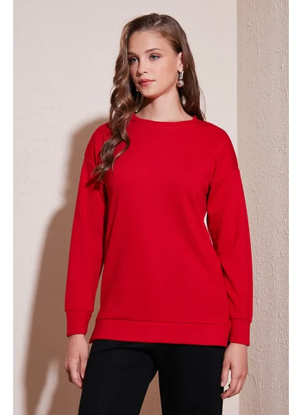Lela Stretch Oversize Fit Crew Neck Oysho Fabric Sweat Women's Sweat 5865877
