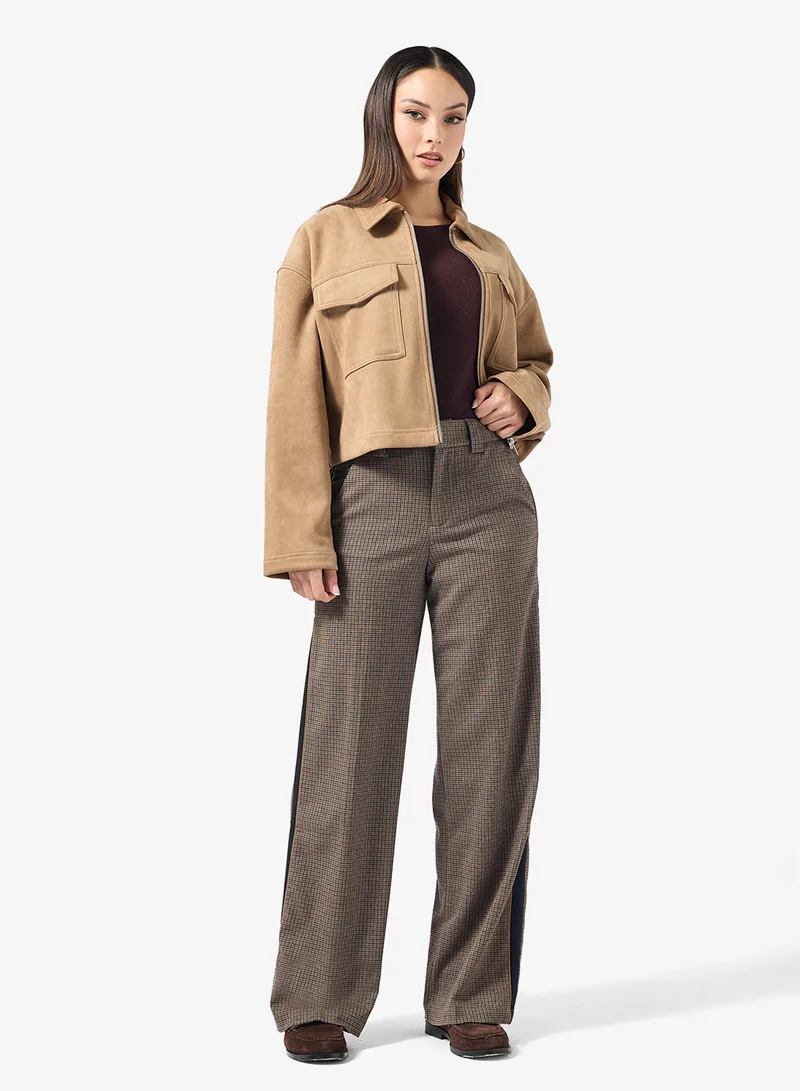 ONLY Onlalvia Life Mid Waist Wide Panel Pants