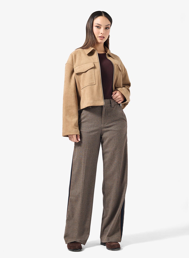 ONLY Onlalvia Life Mid Waist Wide Panel Pants - Image 2