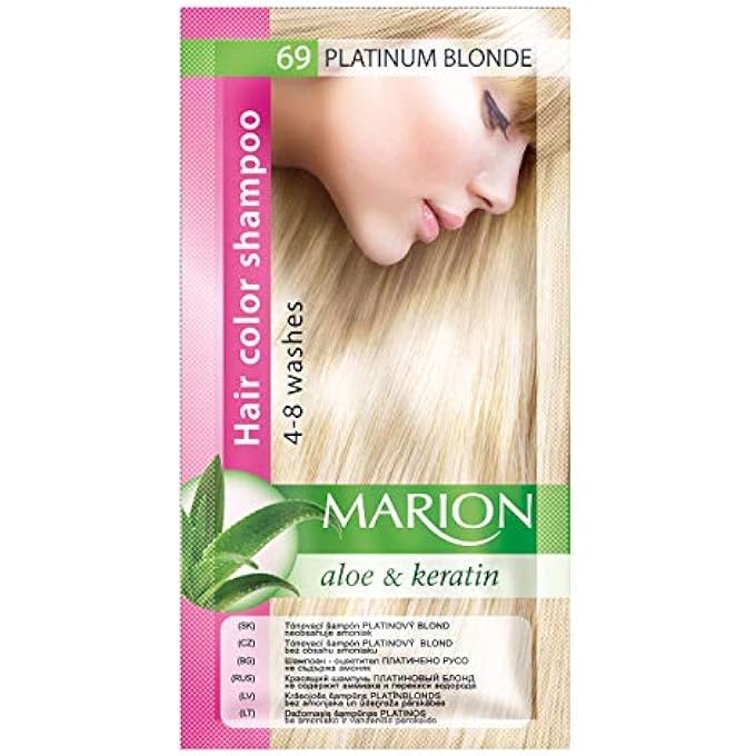 HAIR COLOR SHAMPOO IN SACHET LASTING 4-8 WASHES - 69  PLATINUM BLONDE