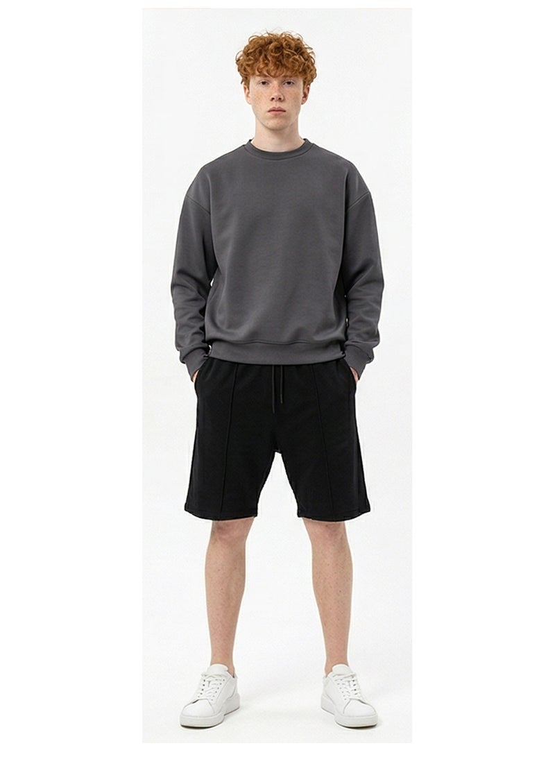 RAVIN Black Pintuck Mesh Relaxed Fit Athletic Shorts - Image 3