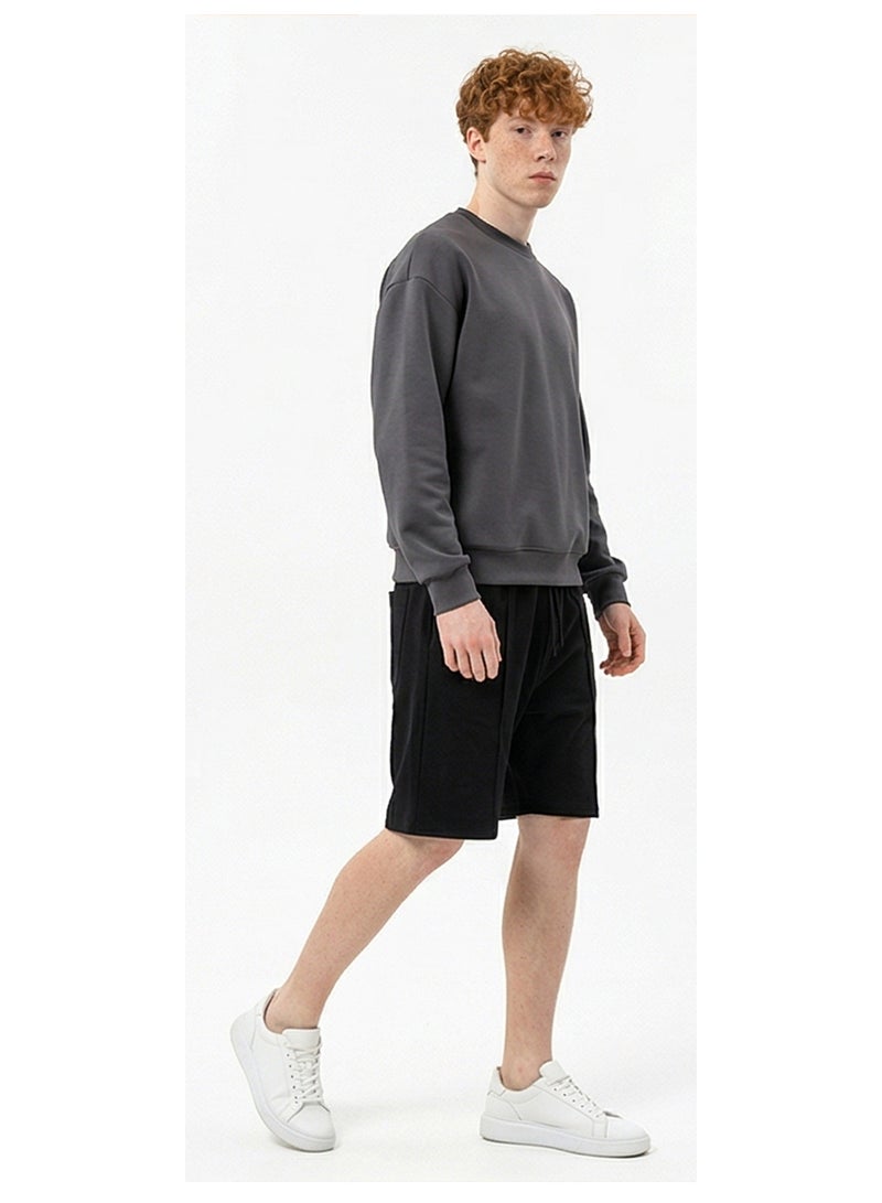 RAVIN Black Pintuck Mesh Relaxed Fit Athletic Shorts - Image 4