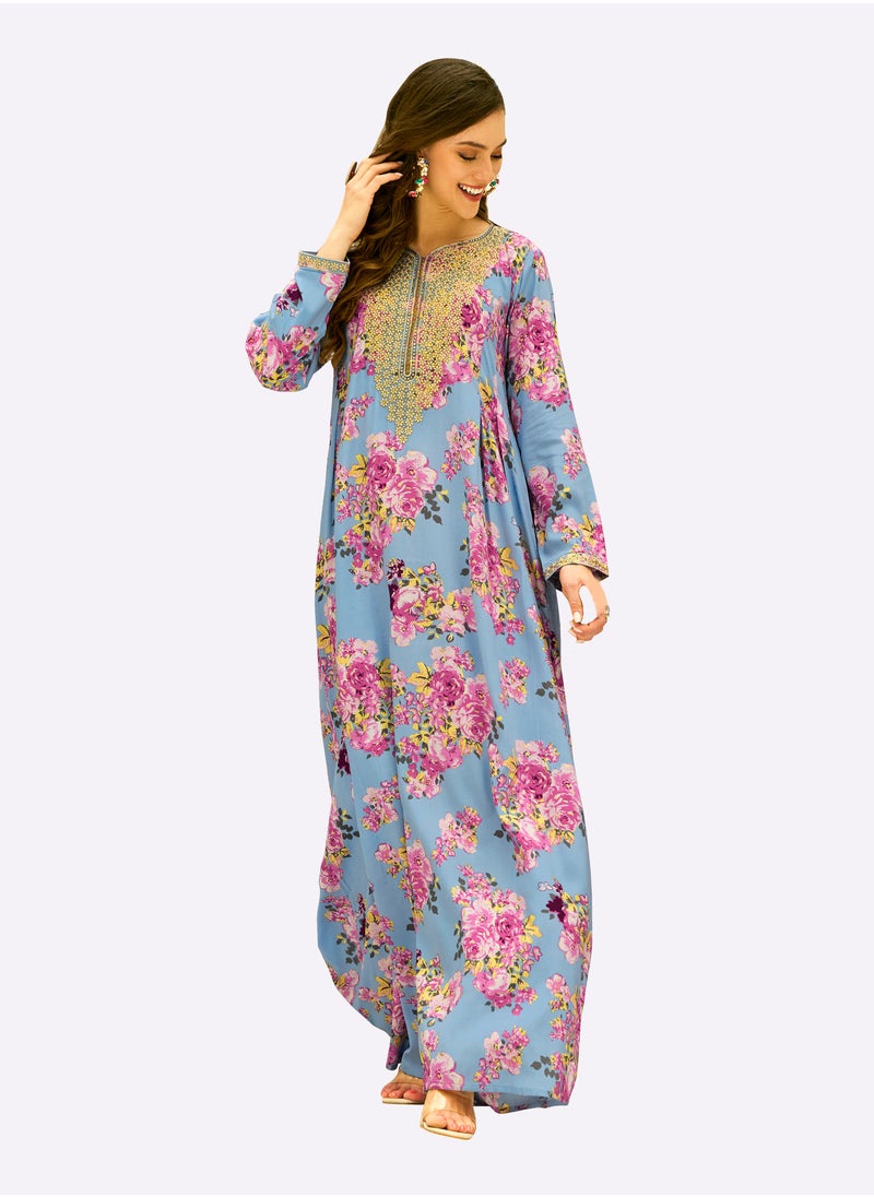 Sara Arabia - Sara Arabia Rose Jalabiya - Image 1