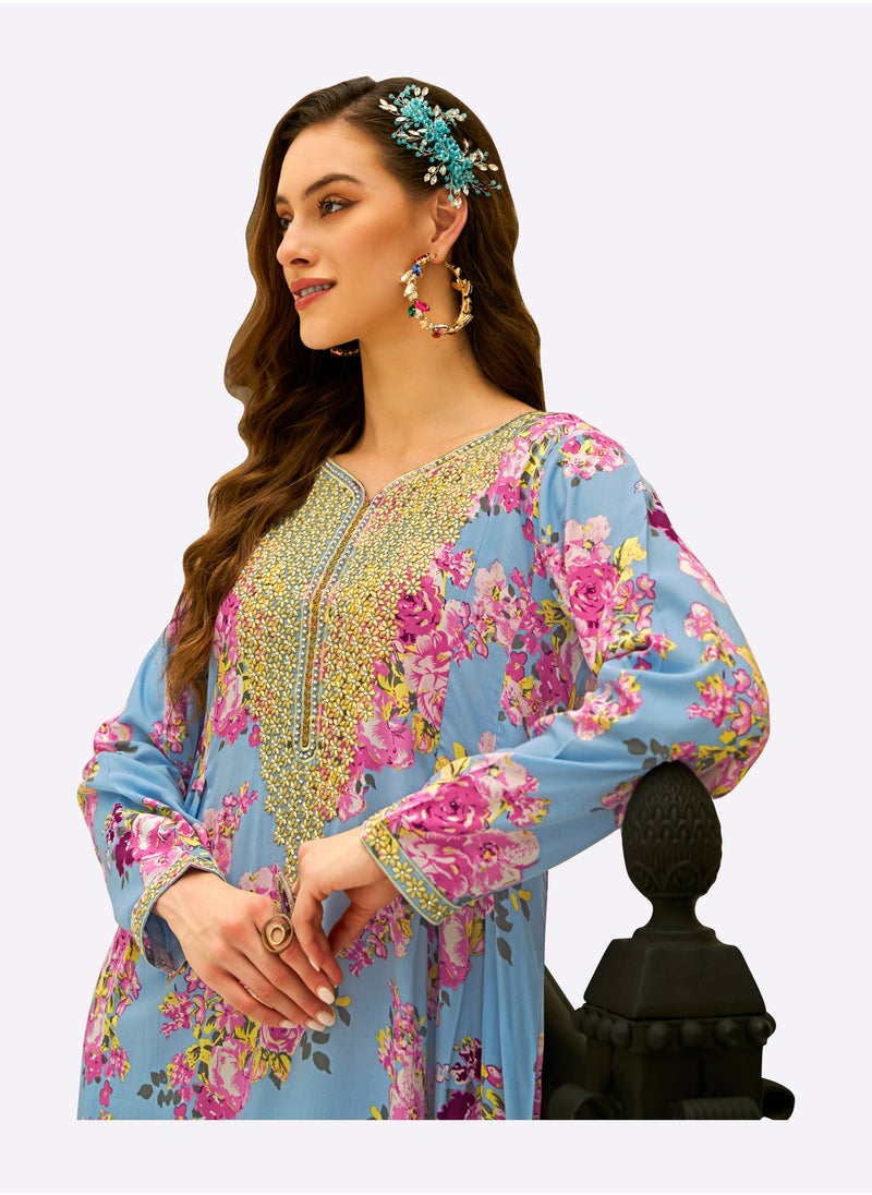 Sara Arabia - Sara Arabia Rose Jalabiya - Image 1