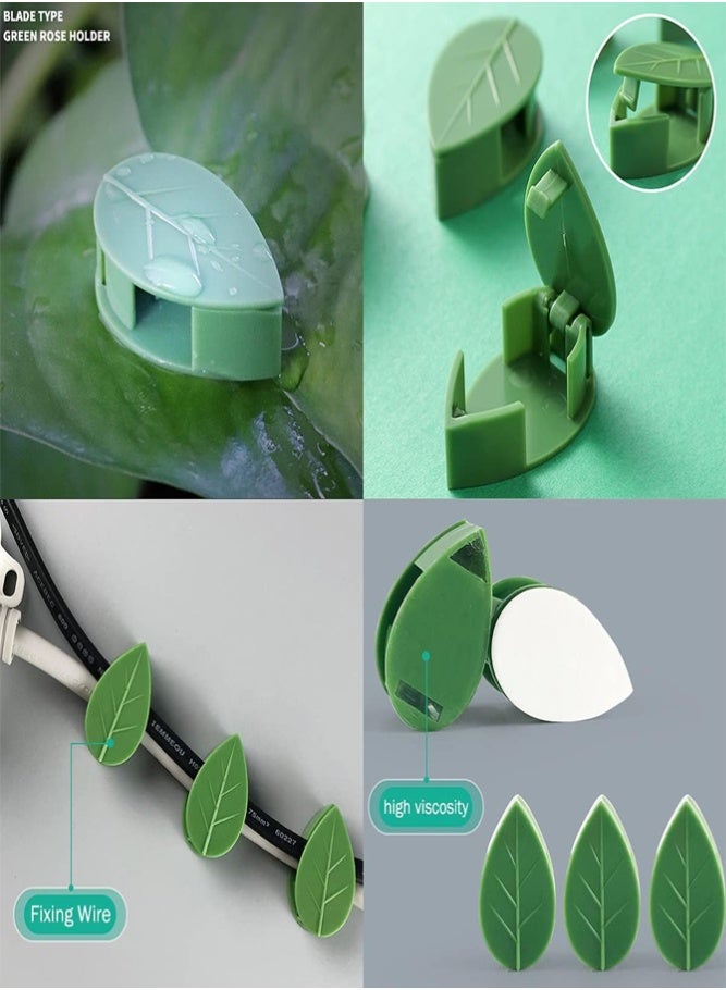 BELLSBERRY 60 Pcs Plant Climbing Clips – Wall Fixing Vine Holders, Money Plant Support Hooks with Leaf Design for Indoor & Garden Plants - Image 5