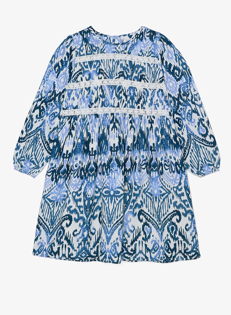 Ripples Girls Printed Cotton Dress