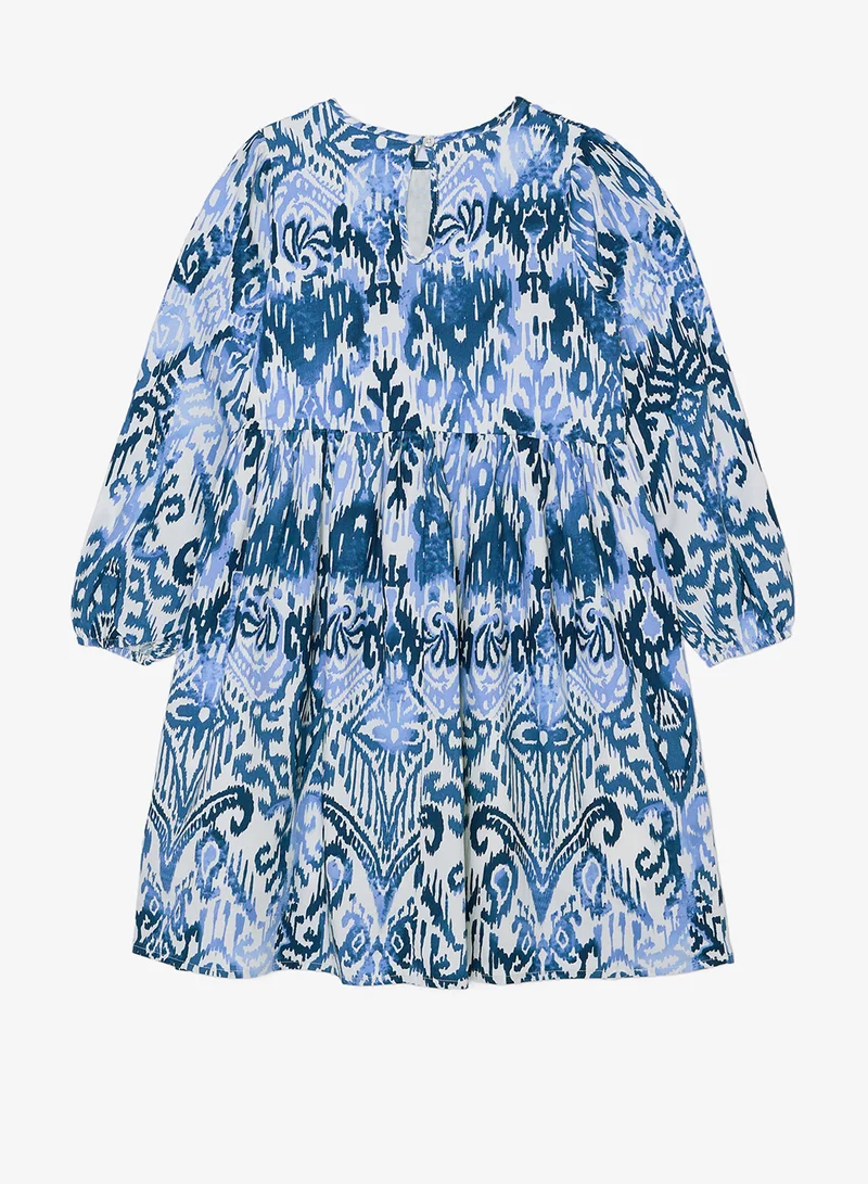 Ripples Girls Printed Cotton Dress