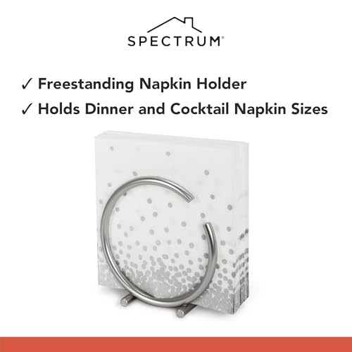 Spectrum Diversified Euro Round Napkin Holder, Satin Nickel, Model Number: 50278 - Image 3