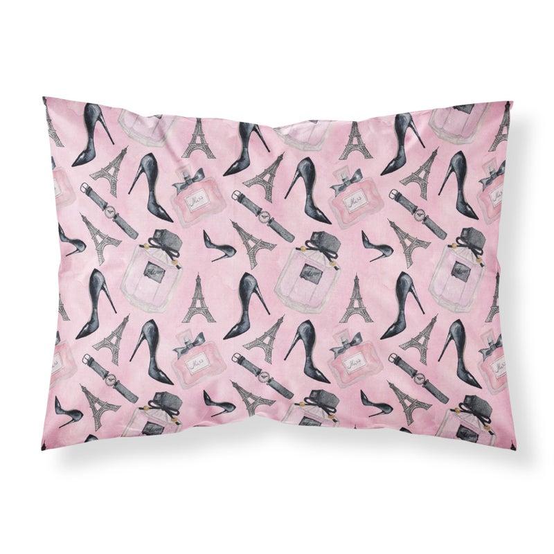 Caroline's Treasures ""Caroline's Treasures """"Watercolor Fashion Diva Shoes and accessories"""" Printed  Polyester Envelope Closure pillowcase  Standard  Multicolor"" 