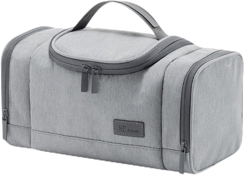 Outplea Waterproof Small Toiletry Bag for Men Women, Travel Toiletry Organizer Shaving Bag for Toiletries Accessories, Suitable Capacity Dopp Kit for Travel-Sized Essentials, Grey - Image 1