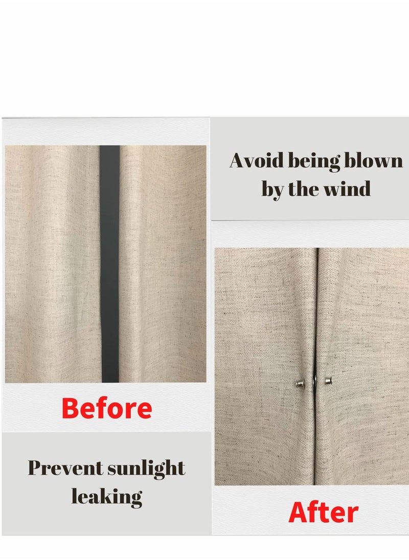 Generic - 8 Pairs Curtain Magnets Closure with Tack, Curtain Weights Magnets to Prevent Light Leaks & Curtains from Blowing Around - Image 1