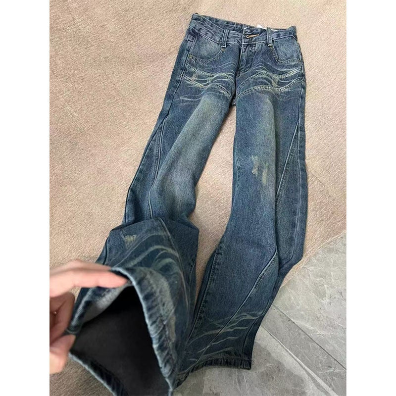 Unisex Classic Denim Jeans Loose Fit Daily Outdoor Wear - Image 1