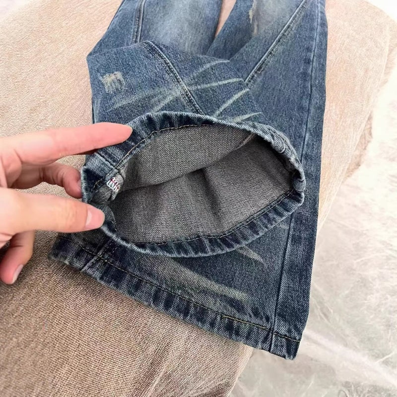 Unisex Classic Denim Jeans Loose Fit Daily Outdoor Wear - Image 3