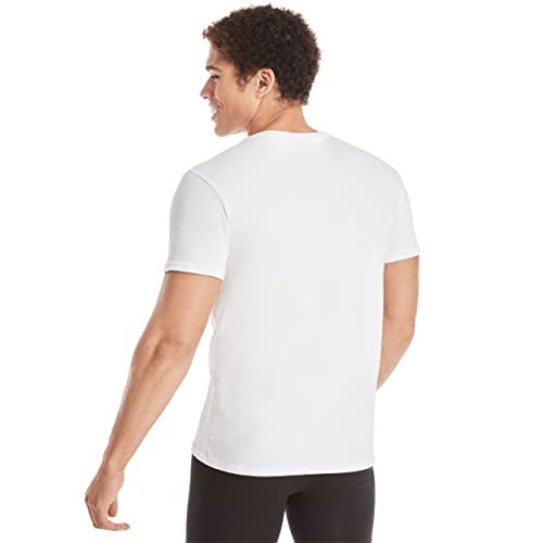 Hanes Comfort Fit Undershirt, Men’s Crewneck Stretch-Cotton T-Shirt, 4-Pack, White-4 Pack, Medium - Image 3