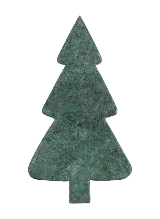 Mud Pie Tree Xmas Mini Marble Serving Boards, Approx 8" x 5", Green - Image 1