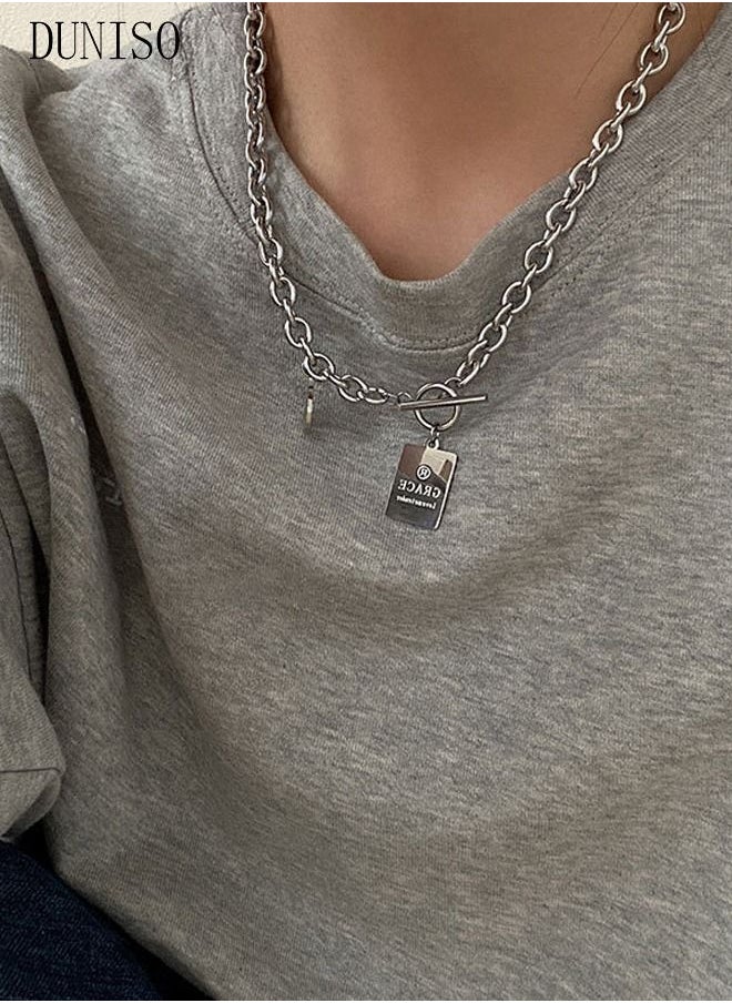 DUNISO Fashionable Pendant Necklace Chain Cool Sweater Chain for Men and Women Jewelry Gift for Lover and Friend  - Image 1