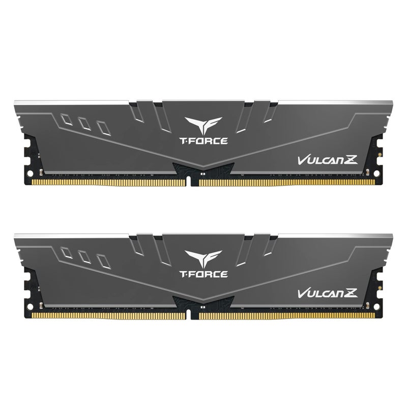 TEAMGROUP T-Force Vulcan Z DDR4 16GB Kit (2x8GB) 3200MHz (PC4-25600) CL16 Desktop Memory Module Ram (Gray) - TLZGD416G3200HC16CDC01 - Image 1