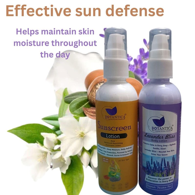 BOTANTICA Ultra Premium lavender Body Lotion With sunscreem SPF 50 Skin Brightening Lotion For Winter and Summer For Women Men 200 ml - Image 5