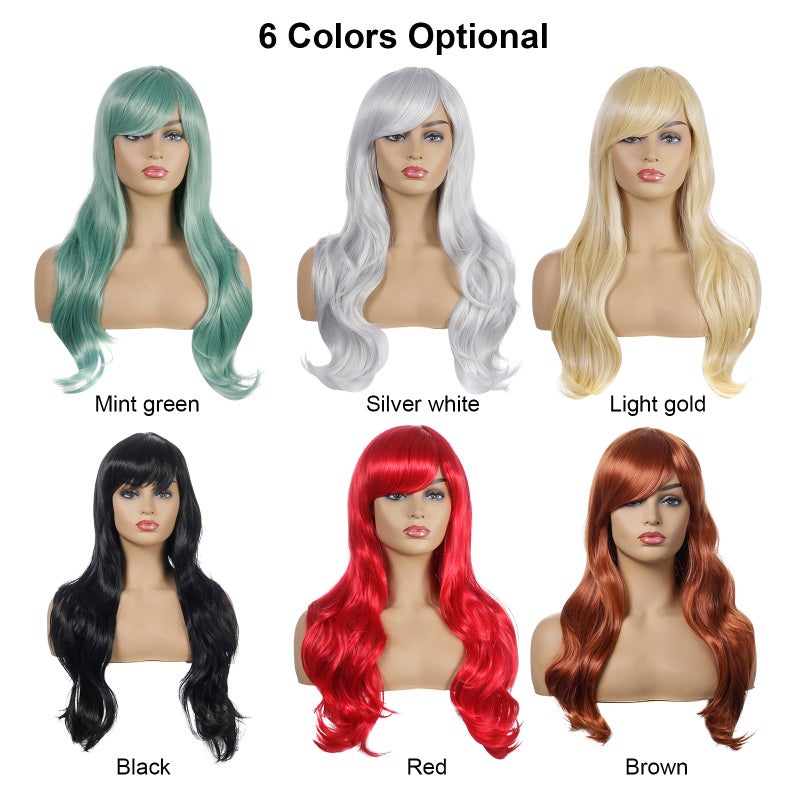 Cosplay Wigs 28 Inches Long Corn Curly - High Temperature Wire Natural Looking Fluffy Wigs for Halloween Cosplay Costume Ball Theme Party Daily Use - Image 5