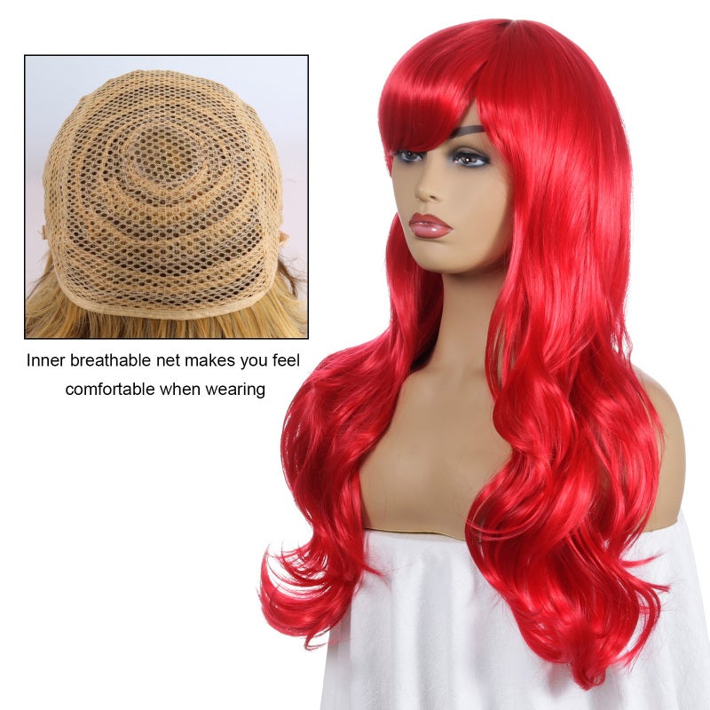 Cosplay Wigs 28 Inches Long Corn Curly - High Temperature Wire Natural Looking Fluffy Wigs for Halloween Cosplay Costume Ball Theme Party Daily Use - Image 2