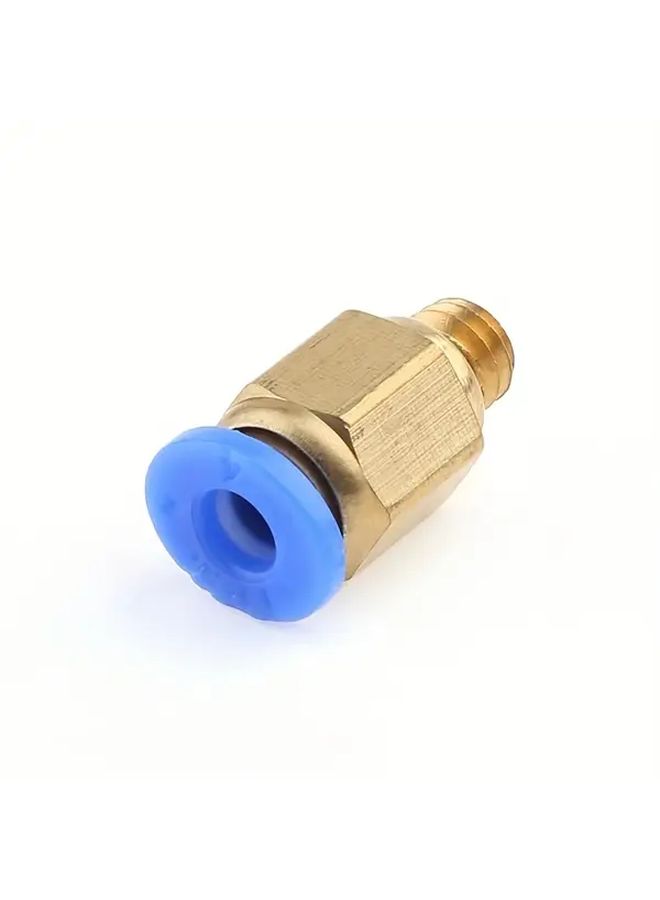 10 Pcs 3D Printed Blue PC4 M6 Pneumatic Straight Connector 4mm - Image 3