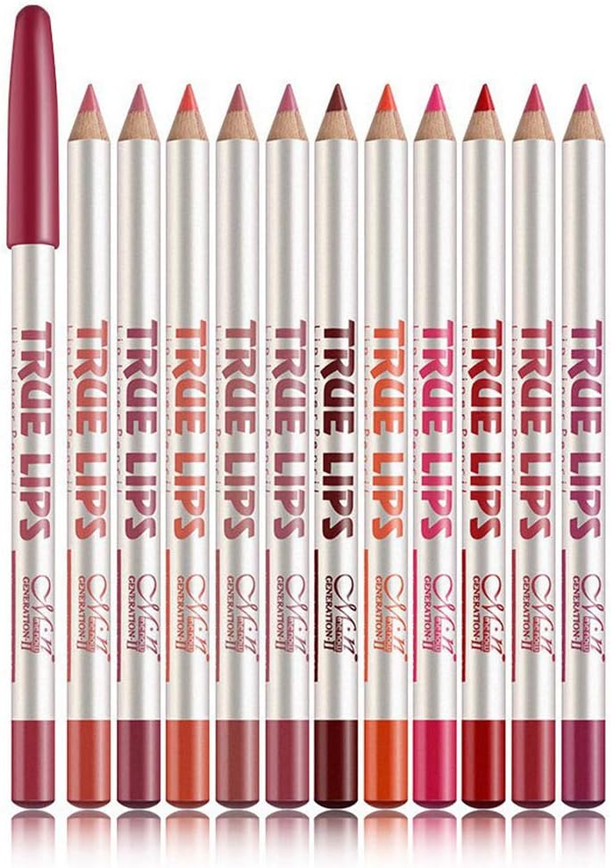 12 Colours Lip Liner Set Waterproof Lipstick Lip Liner Pencil Long Lasting Lipliner Pencil Set