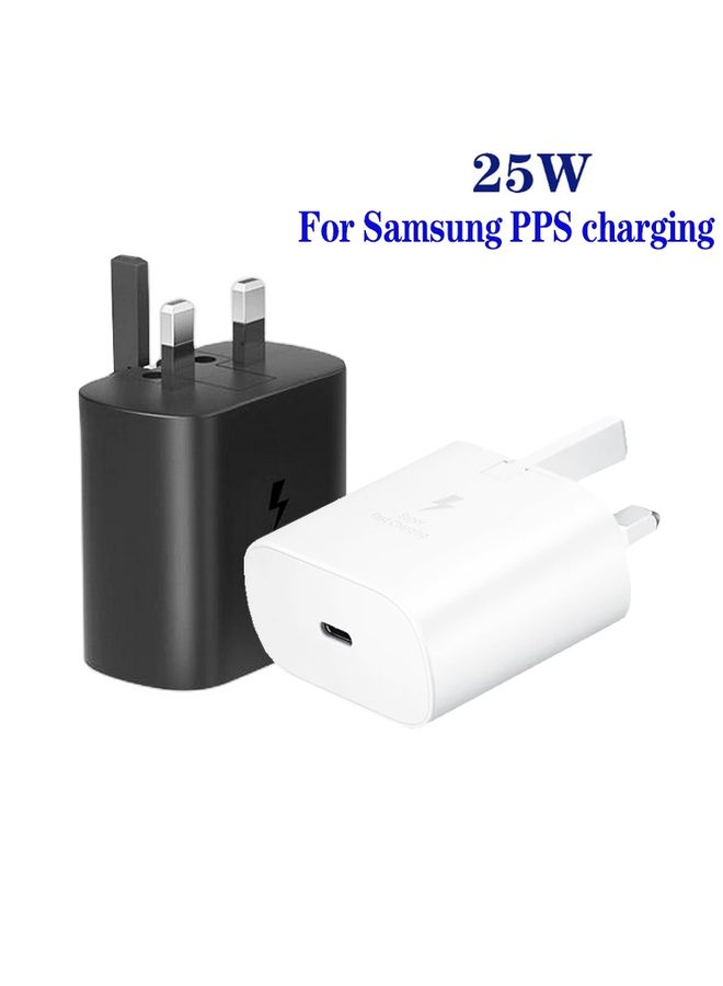 HuHa TA800 PD / PPS 25W Type-C Port Charger for Samsung, UK Plug(Black) - Image 2